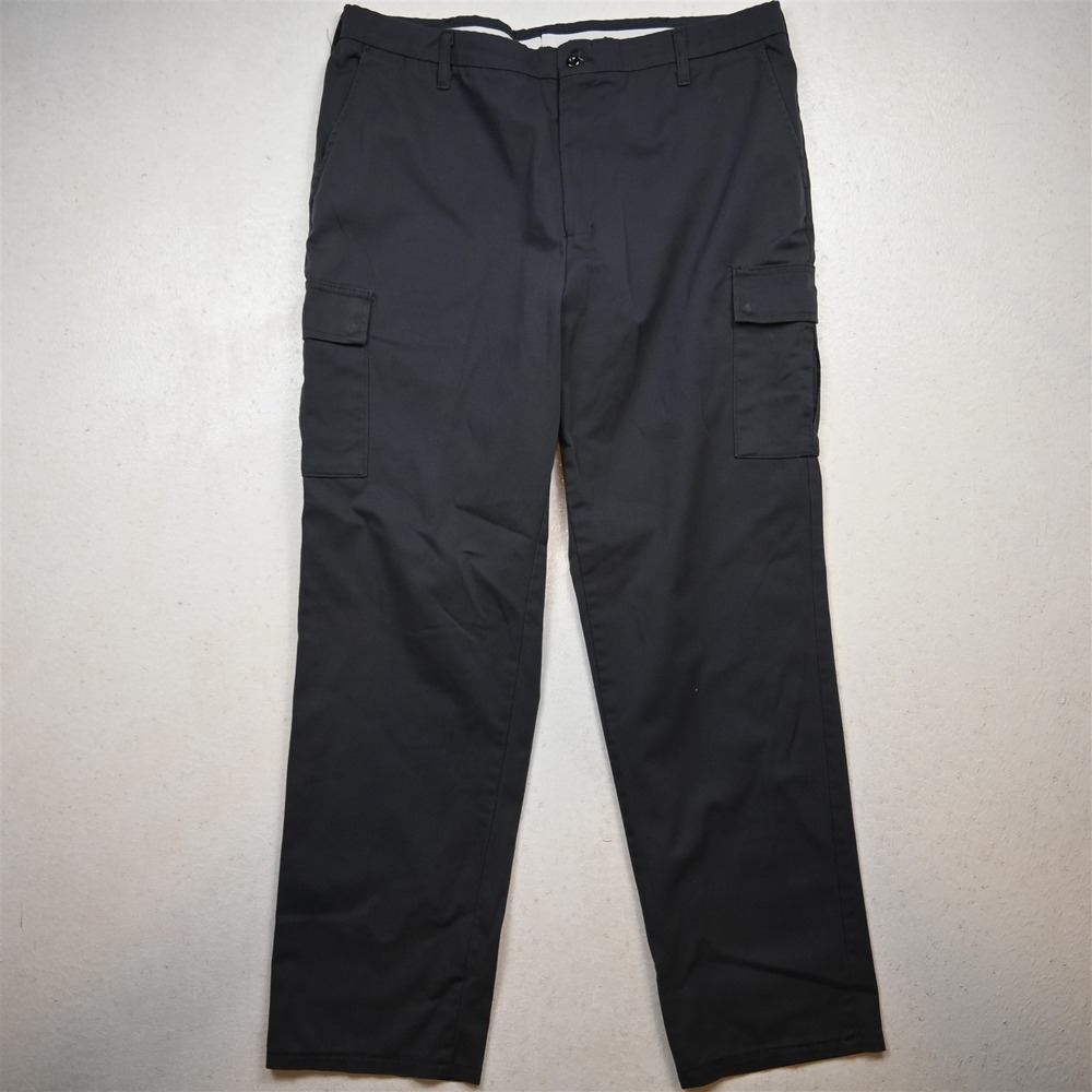 Aramark 38x34 Blue Gray Adjustec Stretch Straight Cargo Mens Pants‎